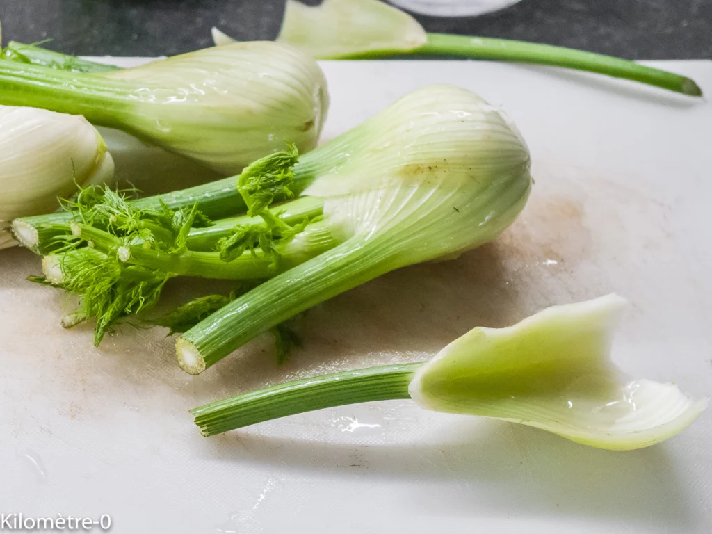 Gratin de de fenouil aux poires et au bleu - Étape 1