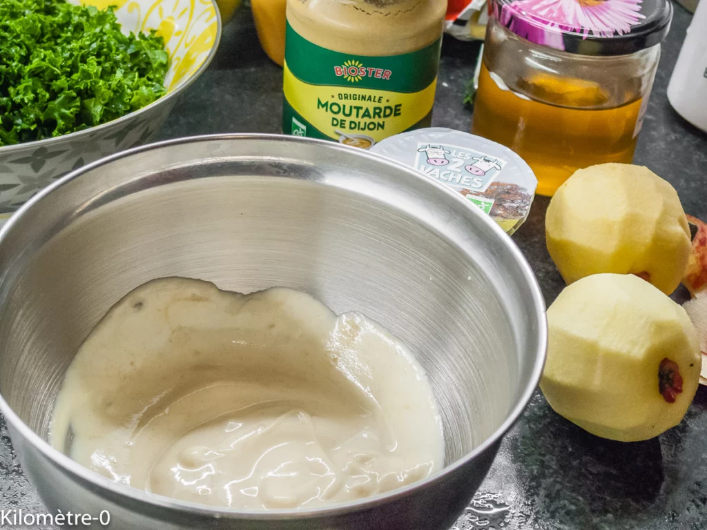 Burger au chou kale, pommes et fromage - Étape 2
