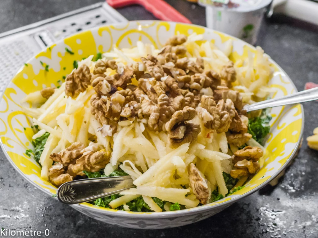 Burger au chou kale, pommes et fromage - Étape 4