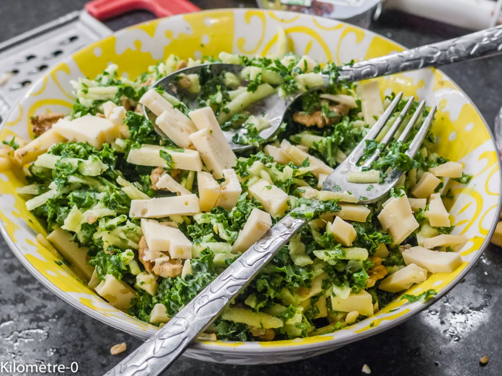 Burger au chou kale, pommes et fromage - Étape 5
