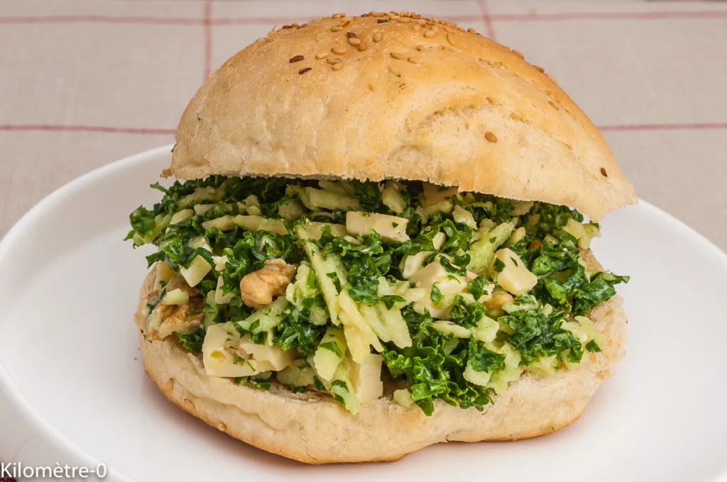 Burger au chou kale, pommes et fromage - Étape 7