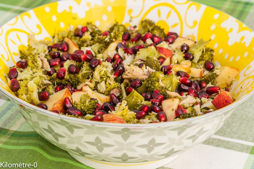 Salade de brocolis, maquereau et grenade - Étape 6