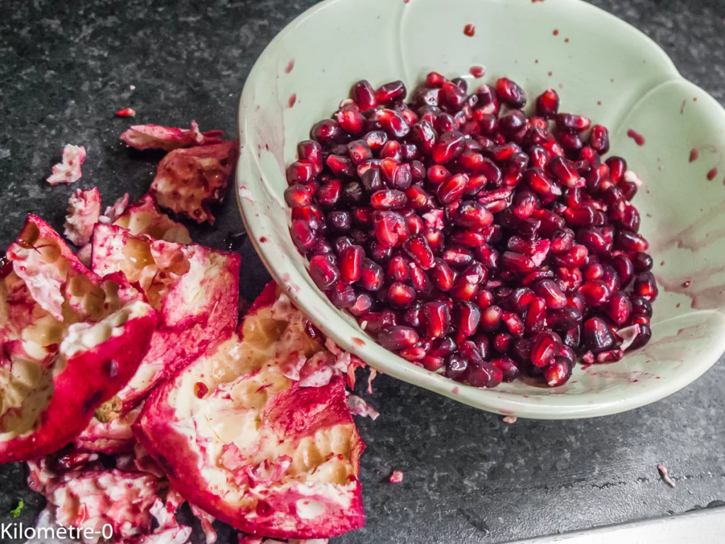 Salade de cresson aux sardines, avocat et grenade - Étape 2