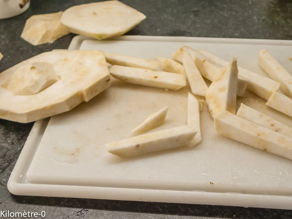 Confit d&rsquo;oie, frites de céleri et patates douces - Étape 2