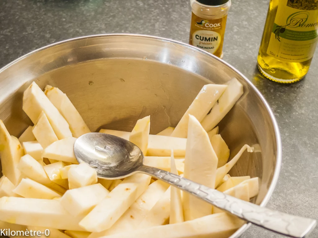 Confit d&rsquo;oie, frites de céleri et patates douces - Étape 3
