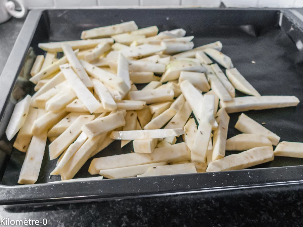Confit d&rsquo;oie, frites de céleri et patates douces - Étape 4