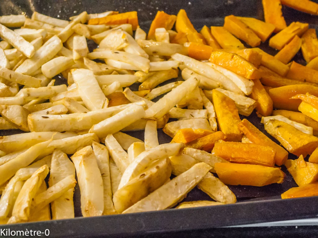 Confit d&rsquo;oie, frites de céleri et patates douces - Étape 6