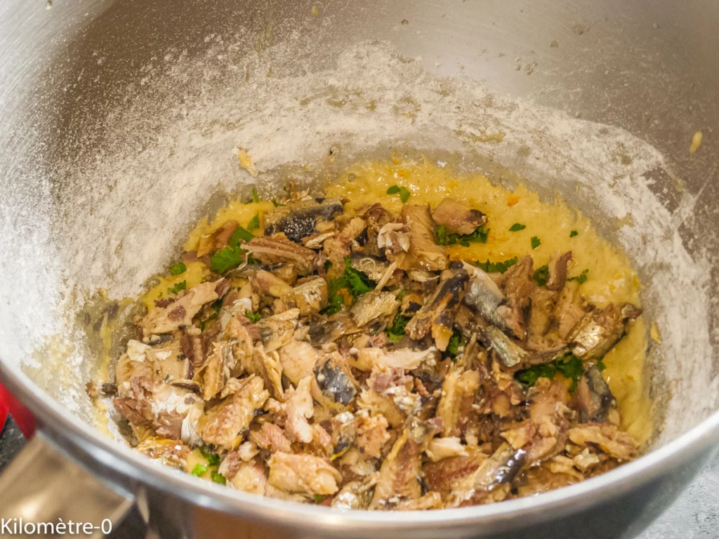 Cake salé aux sardines et à l&rsquo;orange - Étape 7