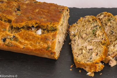 Photo de recette de cake, salé, apéro, sarines, mouette d'Arvor, facile, rapide, économique, de Kilomètre-0, blog de cuisine réalisée à partir de produits de saison et issus de circuits courts