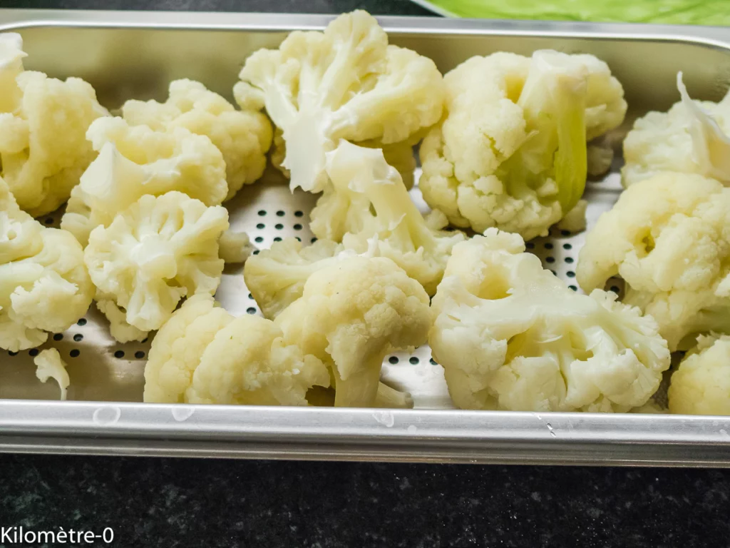 Flan salé de choux fleurs aux sardines - Étape 2