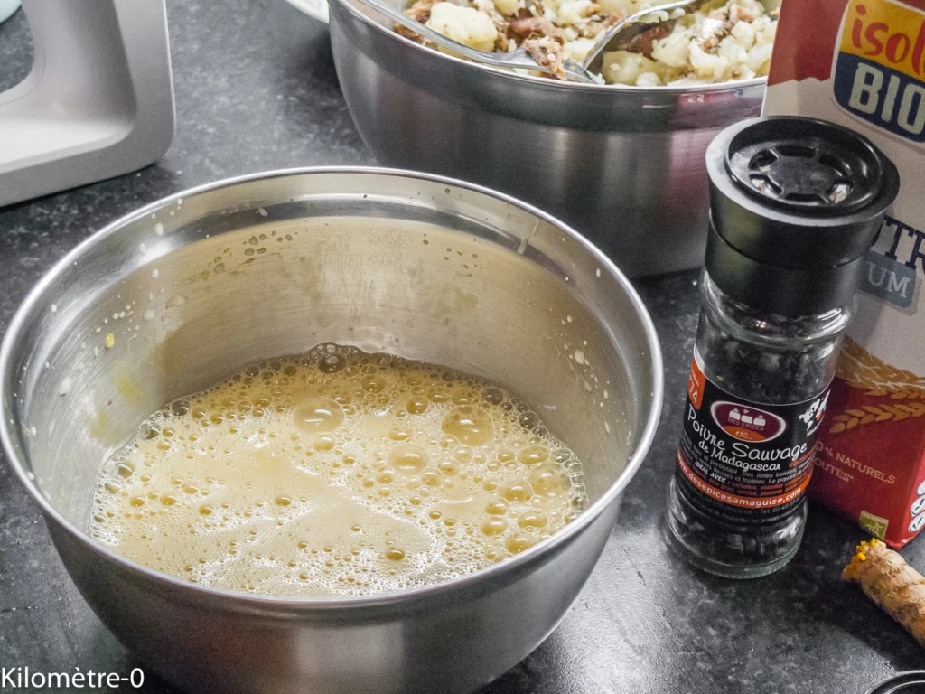 Flan salé de choux fleurs aux sardines - Étape 5