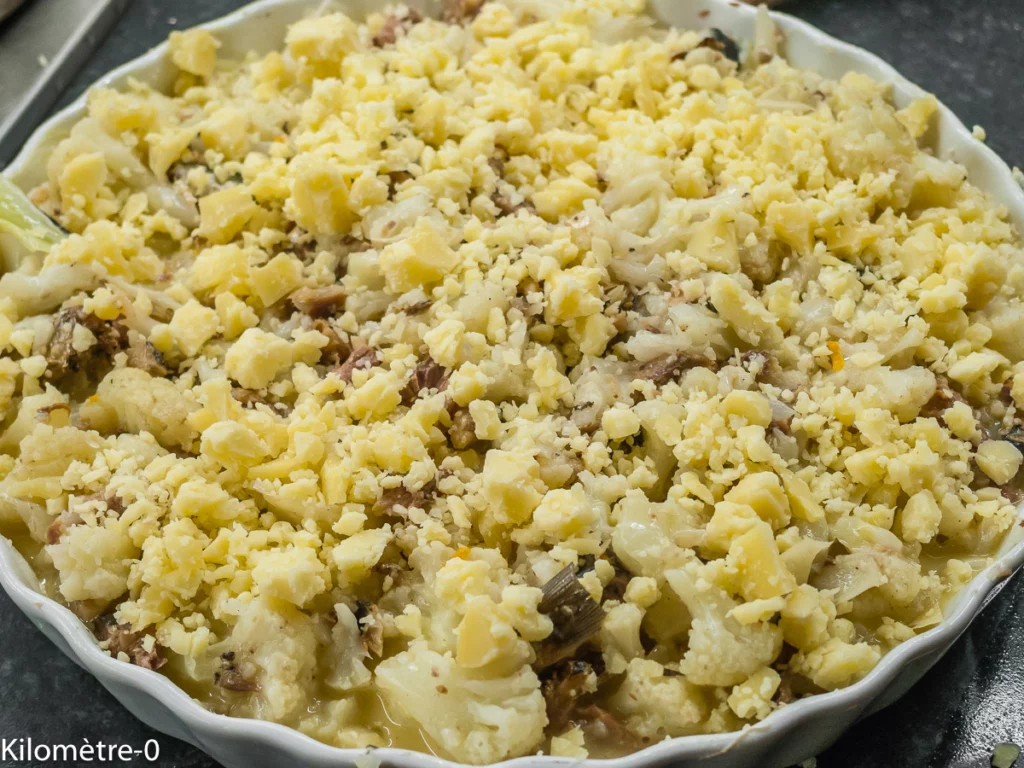 Flan salé de choux fleurs aux sardines - Étape 7