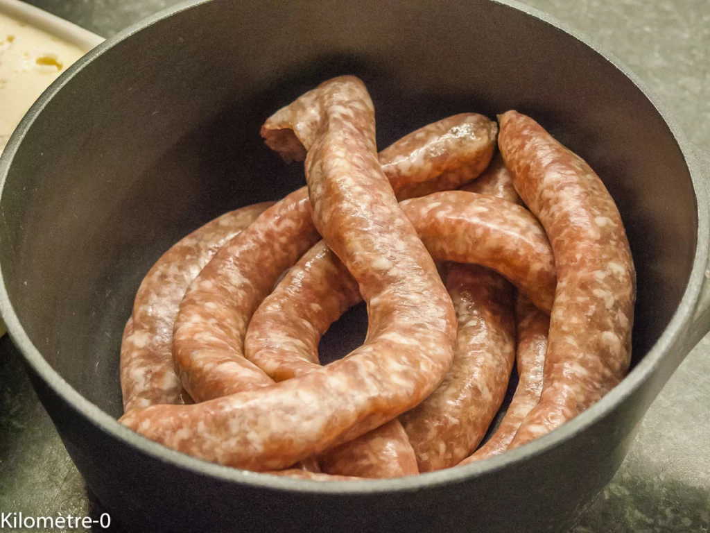 Recette des saucisses confites - Étape 1