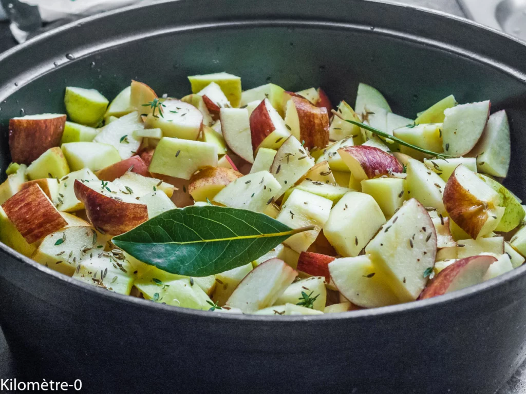 Ragoût de poulet aux pommes-Apple chicken stew - Étape 7