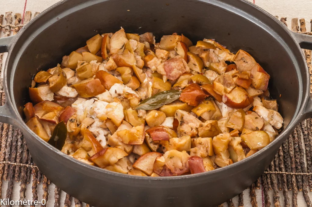 Ragoût de poulet aux pommes-Apple chicken stew - Étape 10