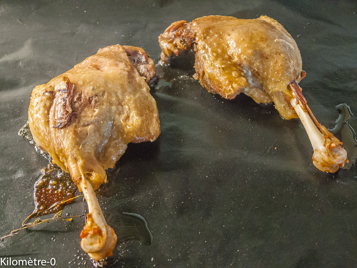 Photo de recette de confit de canard, confit d'oie, maison, fait maison, facile,  Kilomètre-0, blog de cuisine réalisée à partir de produits de saison et issus de circuits courts