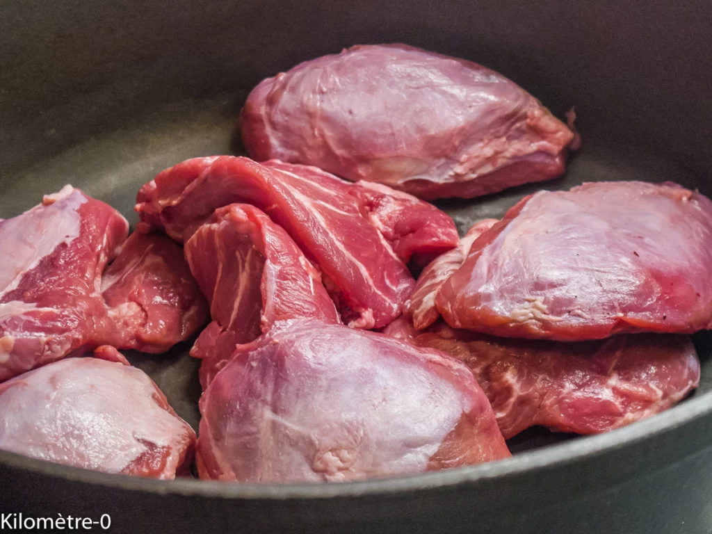 Joues de porc confite maison au radis noir - Étape 1