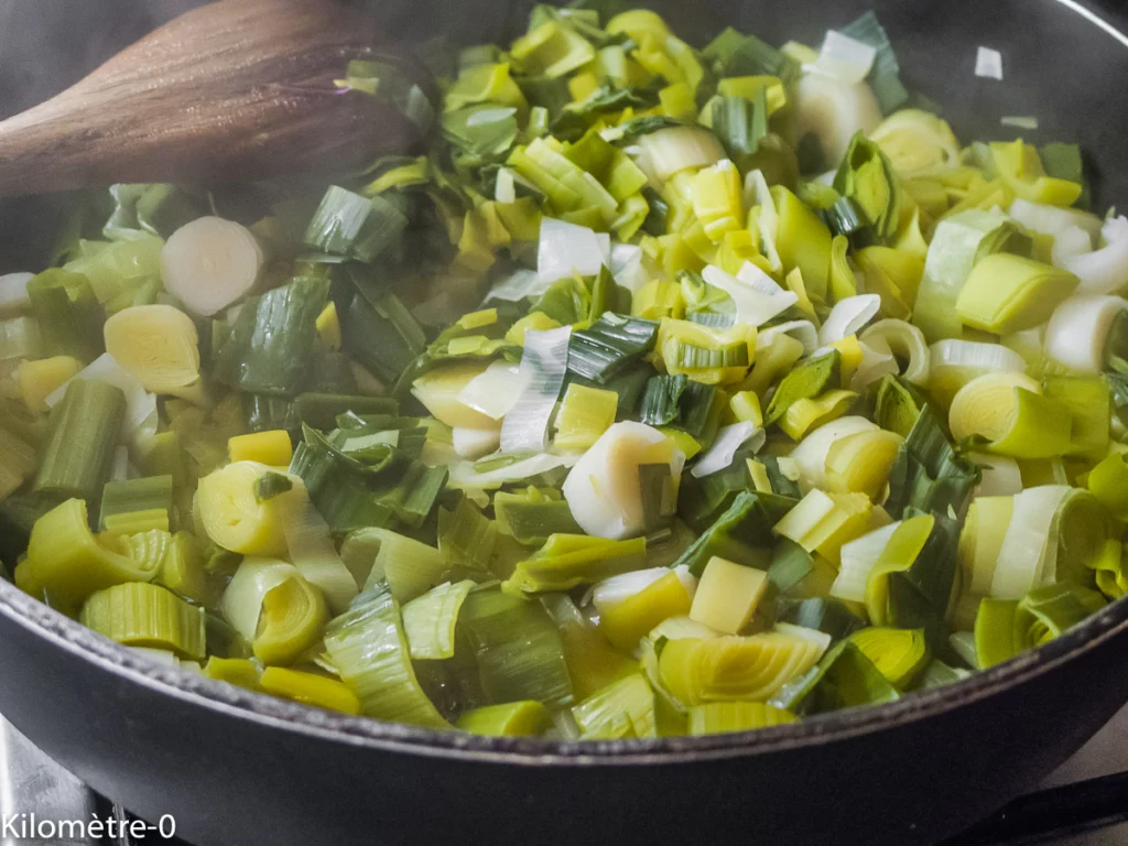 Gratin de crozets aux poireaux et reblochon - Étape 2