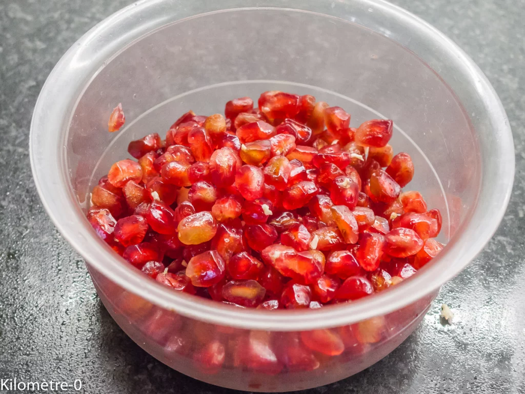 Salade de crevettes, mâche et grenade - Étape 2