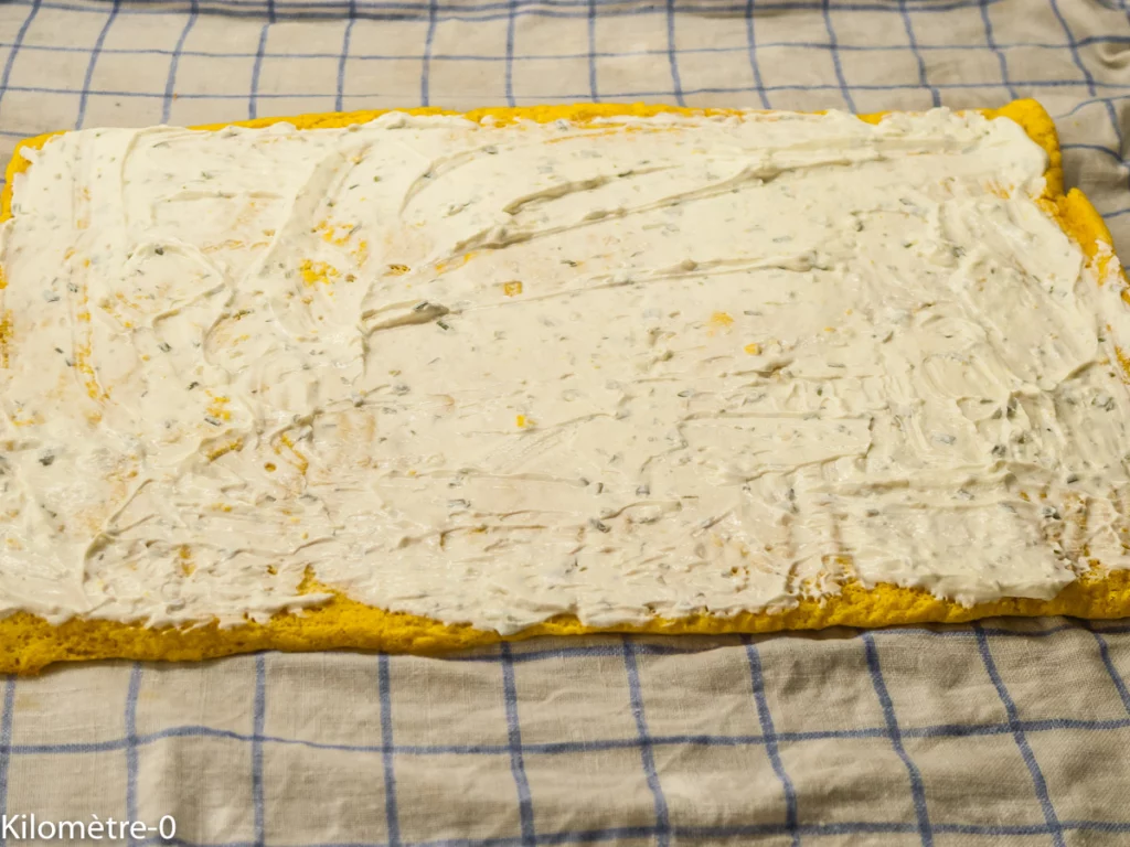 Bûche salée au potimarron et au fromage frais - Étape 12