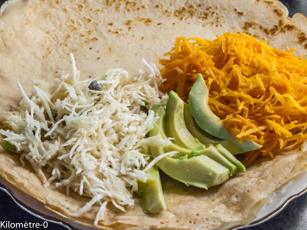Crêpes salées aux crudités - Étape 2