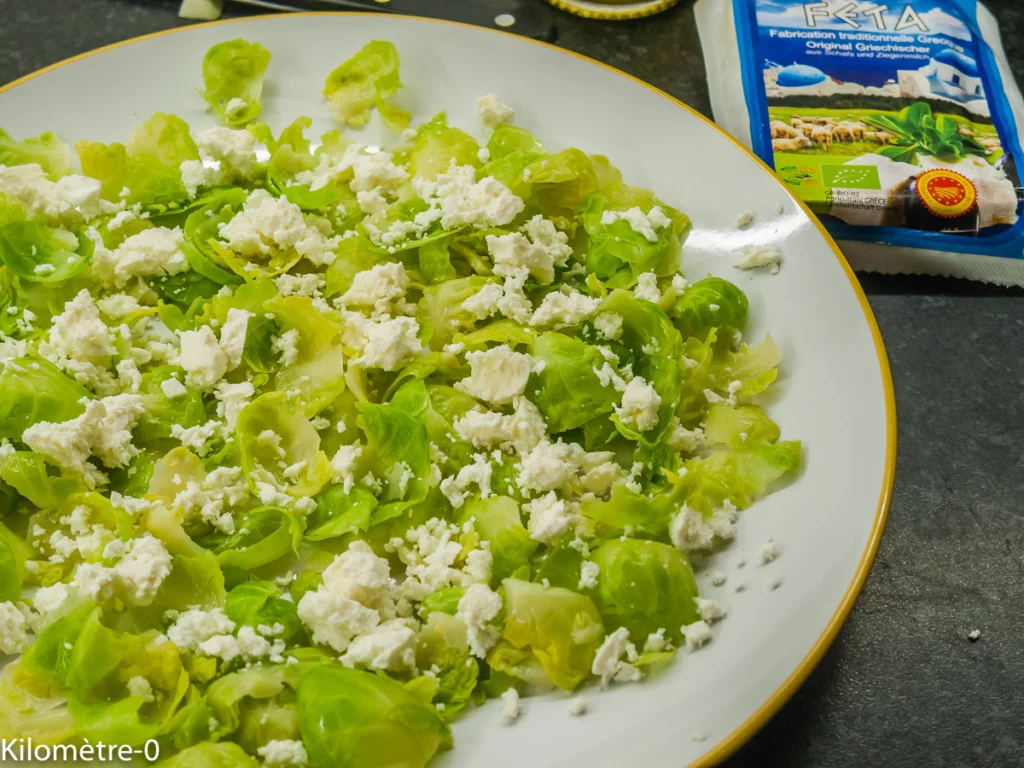 Salade de feuilles de choux de Bruxelles - Étape 3