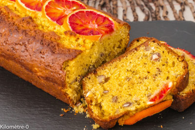 Photo de recette de gâteau du matin, cake, gâteau, amandes, orange, farine de pois chiche, sans gluten, bio, Kilomètre-0, blog de cuisine réalisée à partir de produits de saison et issus de circuits courts