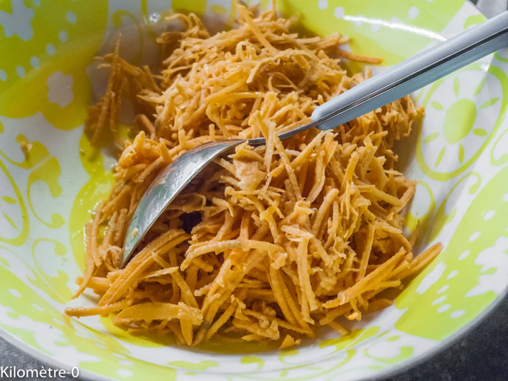 Paillassons de patates douces aux œufs sur le plat - Étape 4