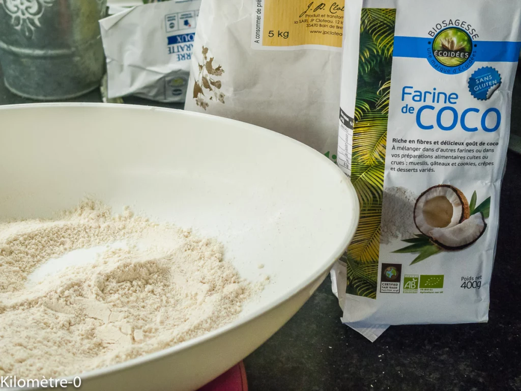 Crêpe tatin mangue et noix de coco - Étape 1