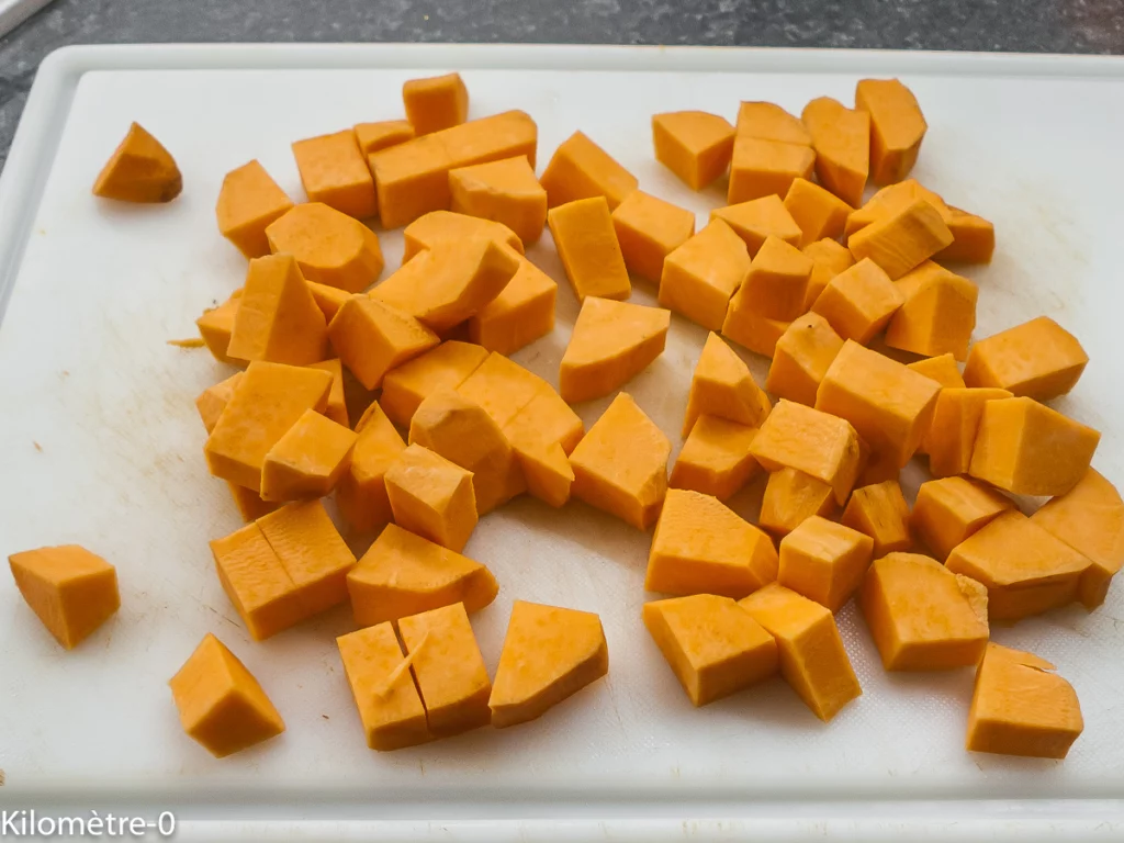 Patates douces aux châtaignes et pois chiches - Étape 2