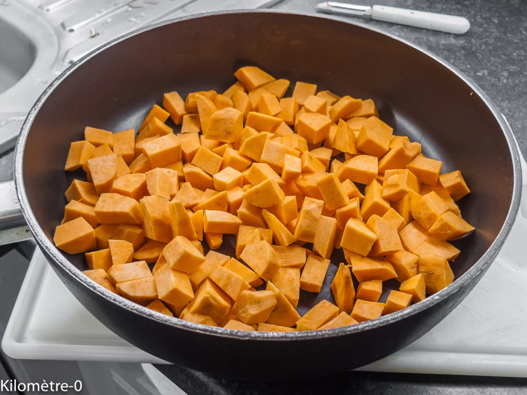 Patates douces aux châtaignes et pois chiches - Étape 3