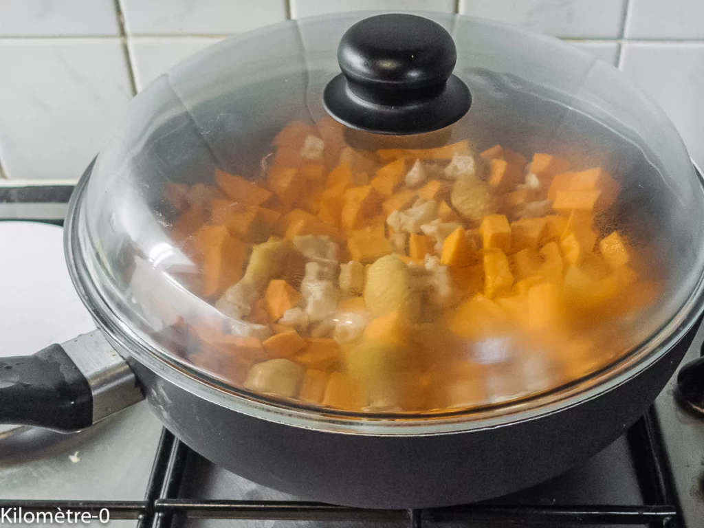 Patates douces aux châtaignes et pois chiches - Étape 4