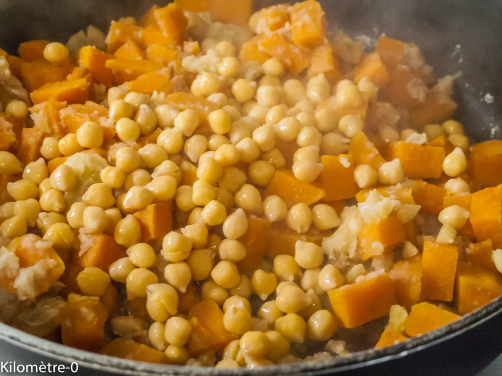Patates douces aux châtaignes et pois chiches - Étape 5