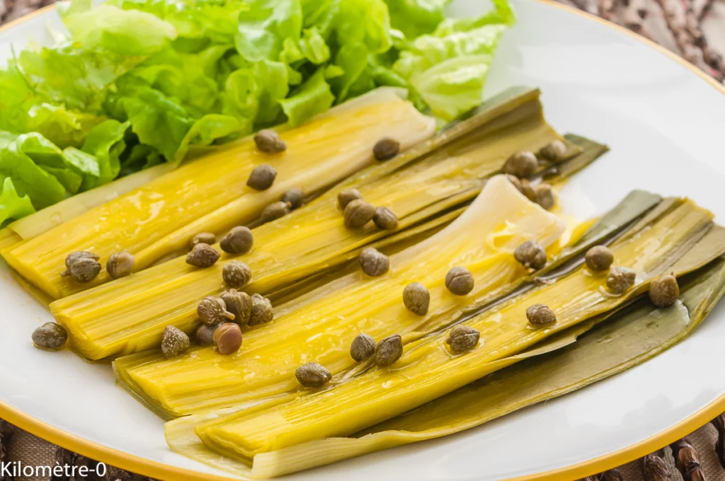 Salade de poireaux, sauce orange et câpres - Étape 4