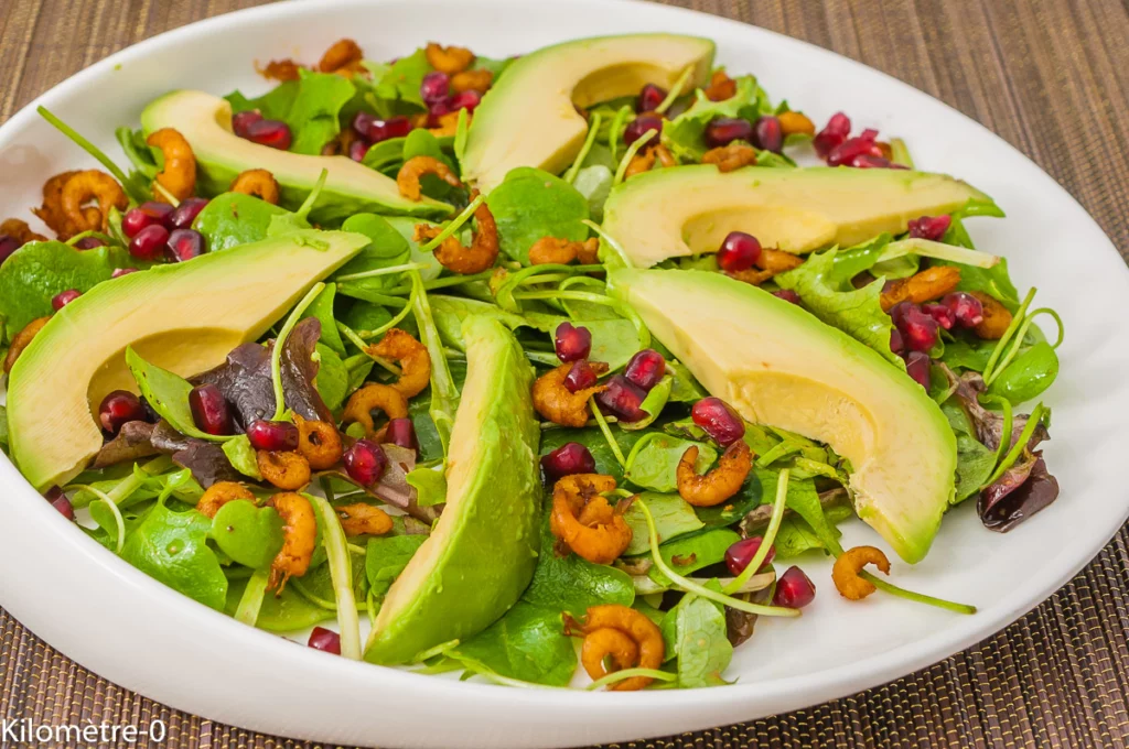 Salade d&rsquo;avocat aux crevettes et à la grenade - Étape 5