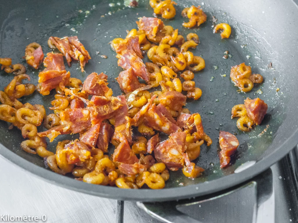 Galettes bretonnes aux épinards, chorizo et crevettes grises - Étape 4