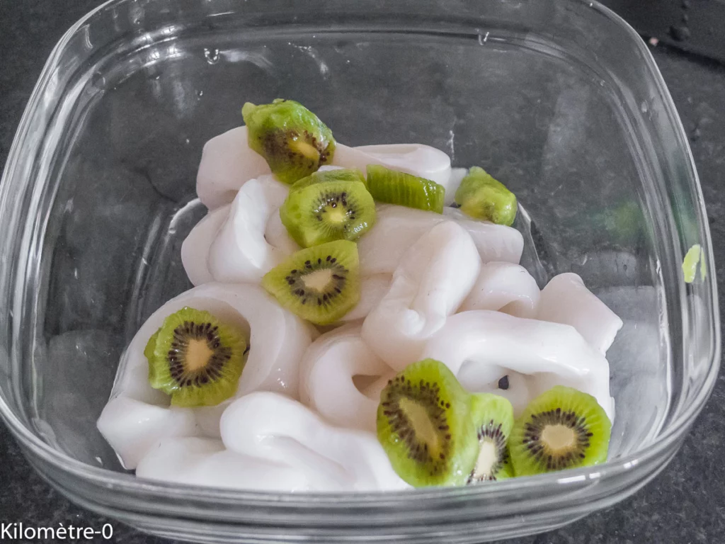 Anneaux de calamars aux haricots rouges - Étape 1