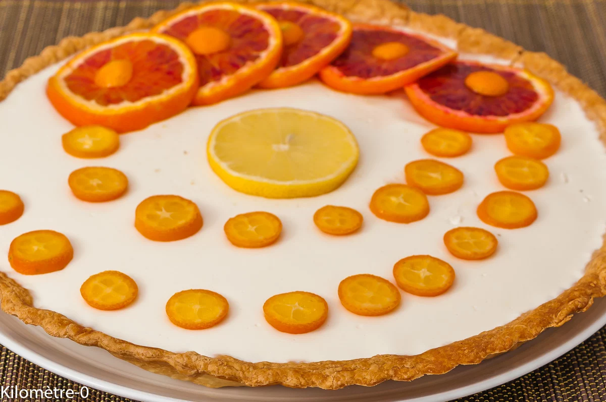 Photo de recette de tarte, panna cotta, fruits, exotique, citron, crème, cuisine italienne, Italie, facile, Kilomètre-0, blog de cuisine réalisée à partir de produits de saison et issus de circuits courts