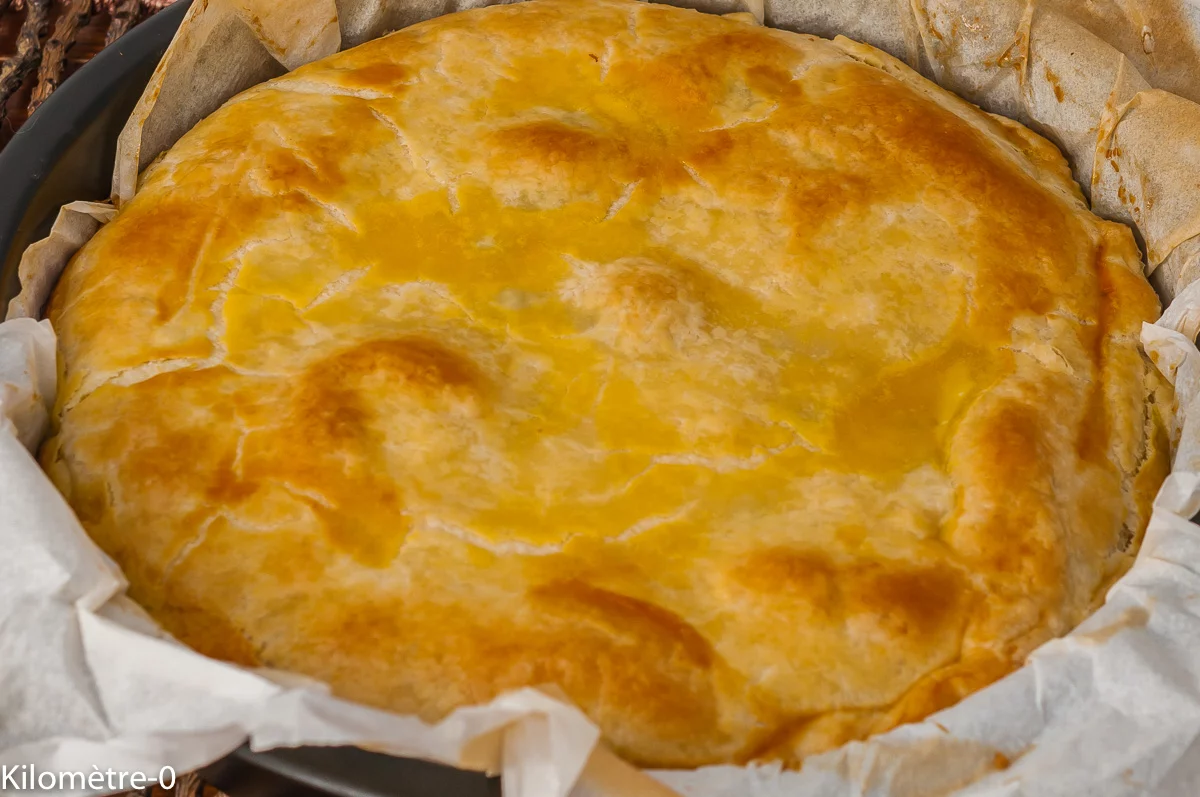 Photo de recette de tourte aux petits pois, ricotta, printemps, facile, rapide, Kilomètre-0, blog de cuisine réalisée à partir de produits de saison et issus de circuits courts