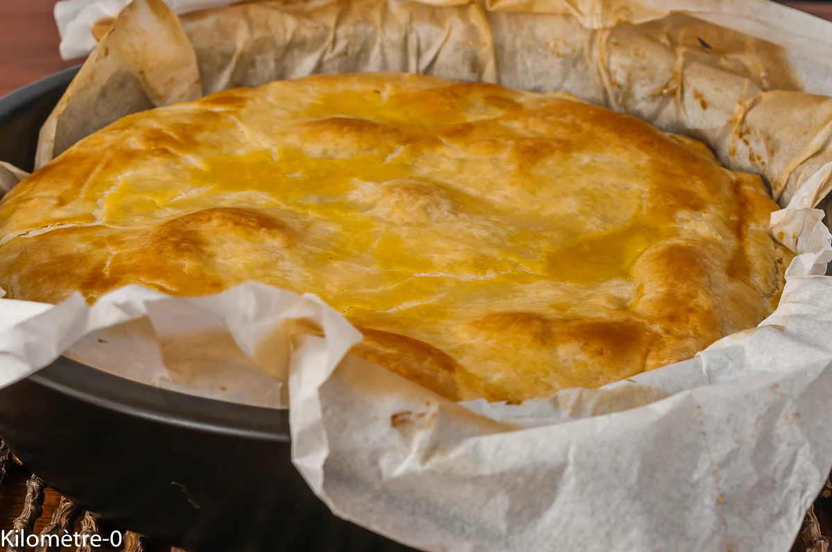 Photo de recette de tourte aux petits pois, ricotta, printemps, facile, rapide, Kilomètre-0, blog de cuisine réalisée à partir de produits de saison et issus de circuits courts