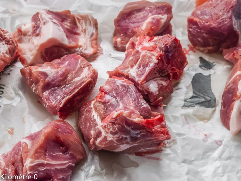 Curry d&rsquo;échine de porc aux blettes - Étape 1