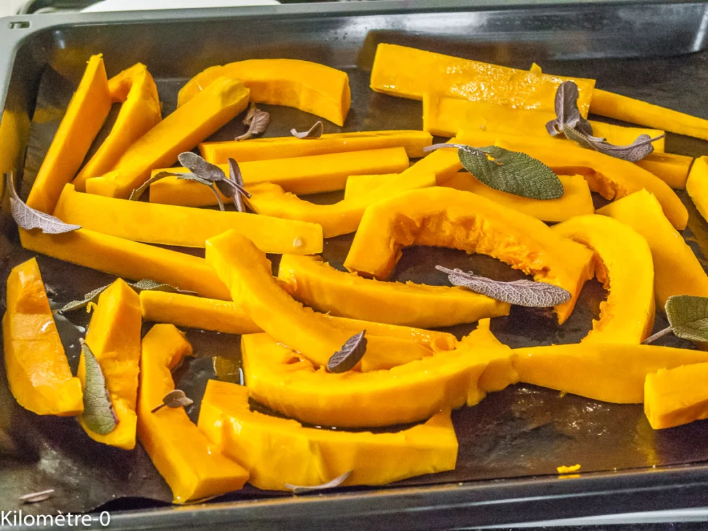 Butternut sur lit d&rsquo;houmous et concassée de noisettes - Étape 4