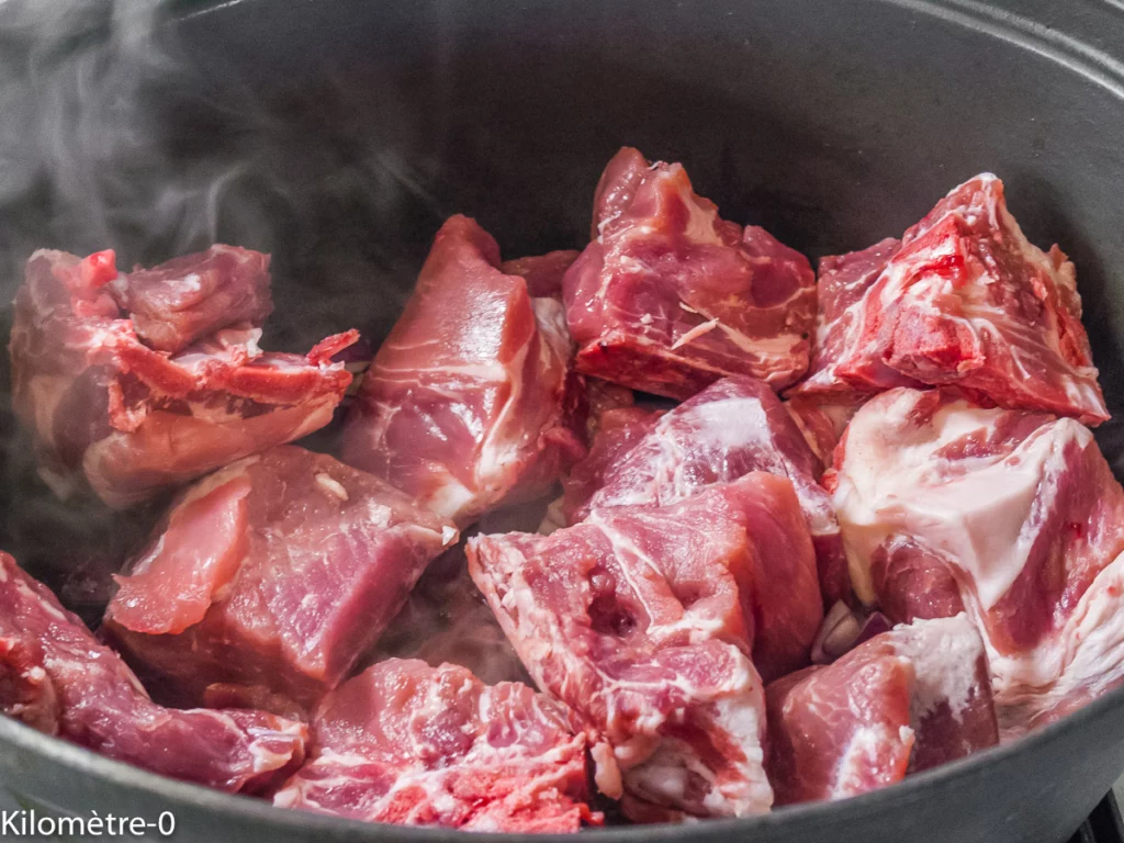 Curry d&rsquo;échine de porc aux blettes - Étape 3