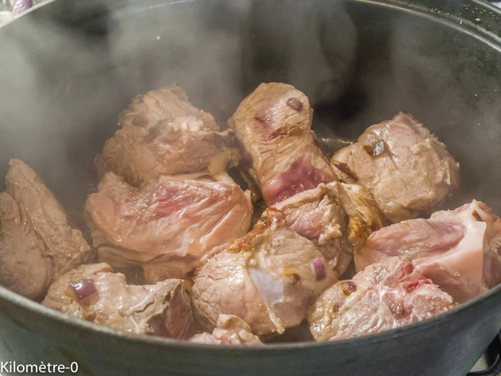 Curry d&rsquo;échine de porc aux blettes - Étape 4