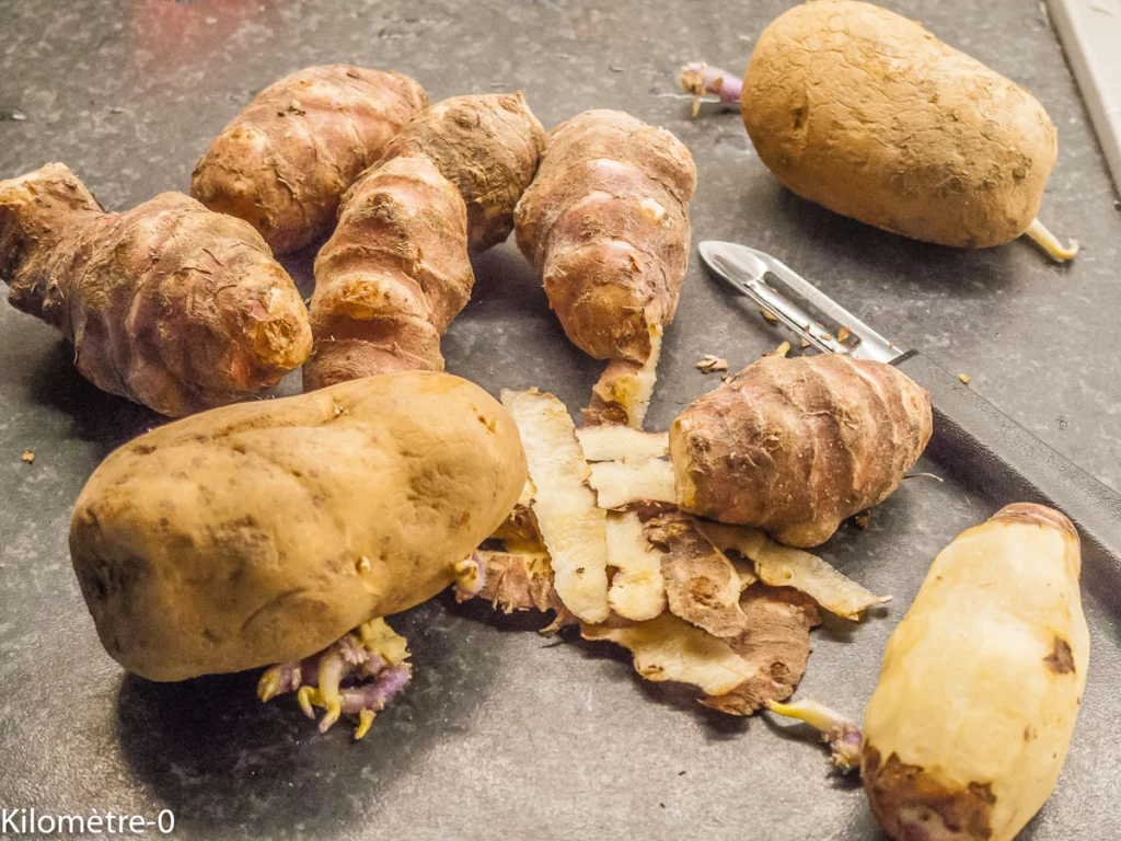 Noix de pétoncles et boudin aux topinambours et noisettes - Étape 1