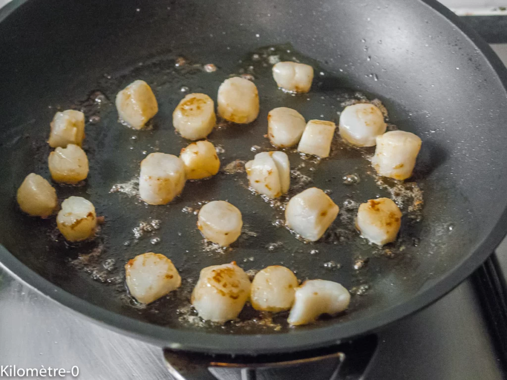 Noix de pétoncles et boudin aux topinambours et noisettes - Étape 7