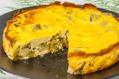 Photo de recette de clafoutis, salé, poireaux, ricotta, facile, rapide, automne, hiver, Kilomètre-0, blog de cuisine réalisée à partir de produits de saison et issus de circuits courts