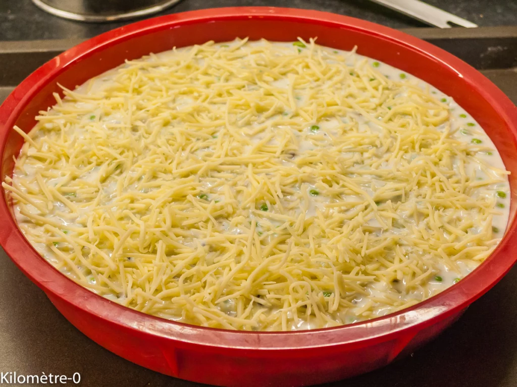 Clafoutis salé aux cèpes et petits pois - Étape 6