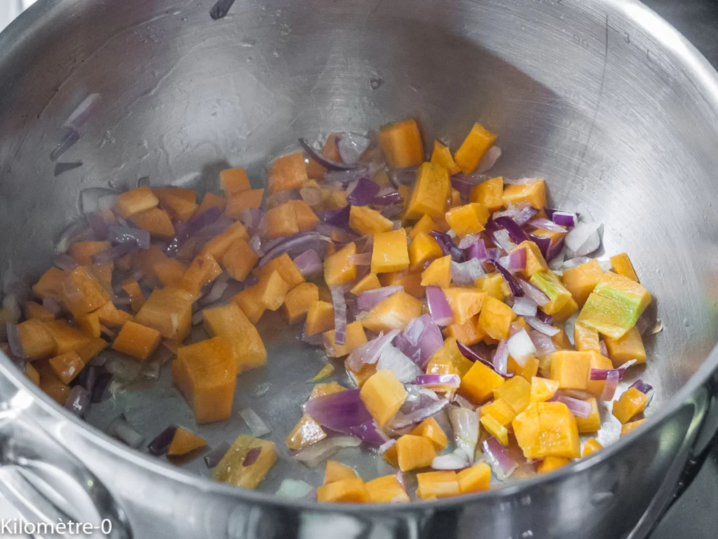Courge spaghetti aux lentilles - Étape 1