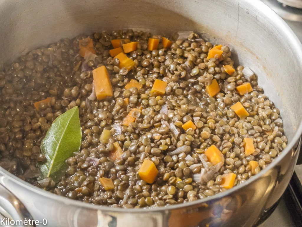 Courge spaghetti aux lentilles - Étape 3